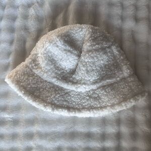 Cozy White Sherpa Bucket Hat